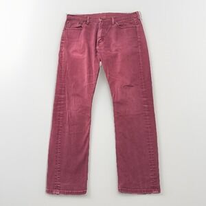 Levi's‎ Men's 513 Straight Leg Jeans Maroon, Size 33x30 (fits 35x29)